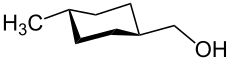 Trans-4-Methylcyclohexanemethanol-Structural Formula V.1.svg