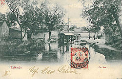 Photo of Daming Lake from an early 20th-century postcard