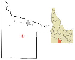 Location of Hollister, Idaho