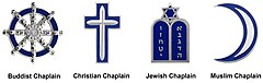 Chaplain Badges (These badges have precedence over all other badges and are mandatory to wear.)
