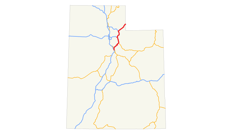 File:US 189 (UT) map.svg