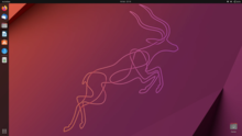 Ubuntu, a popular Linux distribution Ubuntu 22.10 Kinetic Kudu.png