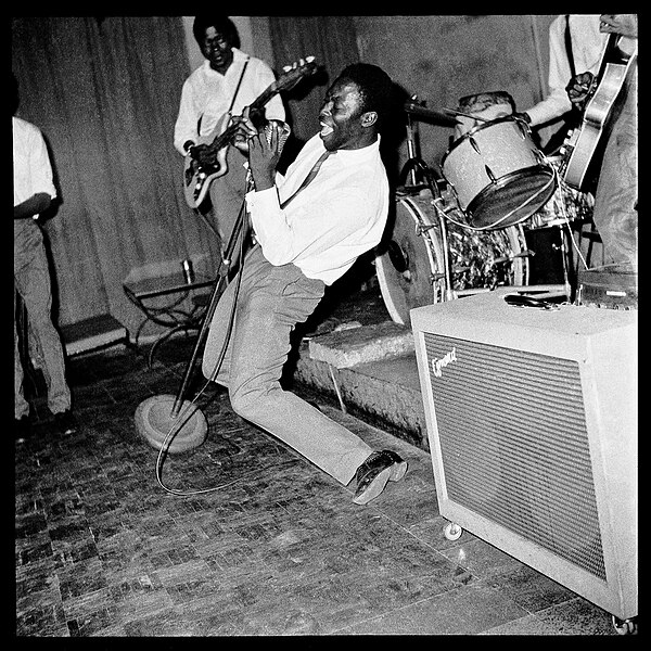 A Congolese rumba group performing in Léopoldville