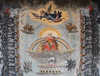 English: Ceiling painting, Book of Revelation,...