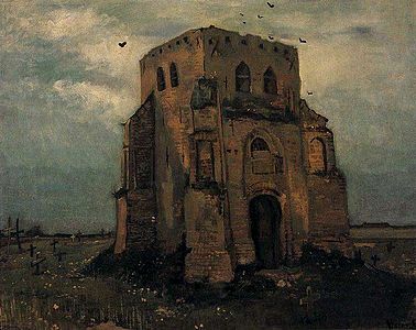 Nuenen'deki Eski Kilise Kulesi, ('Köylüler' Kilise Bahçesi'), 1885, Van Gogh Müzesi, Amsterdam (F84)