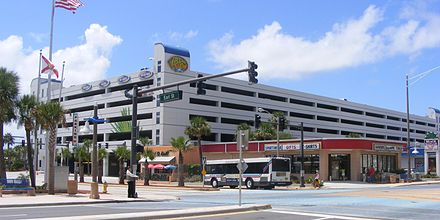 The Volusia County Parking Garage in Daytona Beach provides a place for visitors to park and walk around.