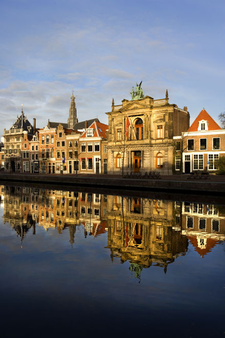Teylers Museum, one of the main museums, is located along the river Spaarne