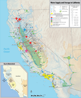 Water in California water systems in the U.S. state of California