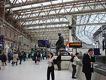 Scenes were filmed at London Waterloo station between October 2006 and April 2007 Waterloo Station concourse.jpg