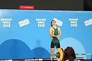 Deutsch: Gewichtheben bei den Olympischen Jugendspielen 2018; Tag 2, 10. Oktober 2018; Jungen 62 kg English: Weightlifting at the 2018 Summer Youth Olympics at 8 October 2018 – Boys' 62 kg