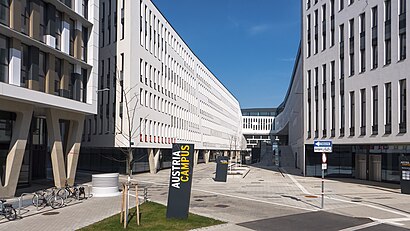 So kommt man zu Austria Campus 6 mit den Öffentlichen - Mehr zum Ort Hier