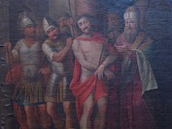 Détails du tableau (XVIIIe) "Présentation de Jésus au temple"