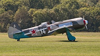 English: Yakovlev Yak 11 (reg. F-AZNN (14), cn 25-III-05, built in 1947). Deutsch: Jakowlew Jak 11 (Reg. F-AZNN (14), cn 25-III-05, Baujahr 1947).