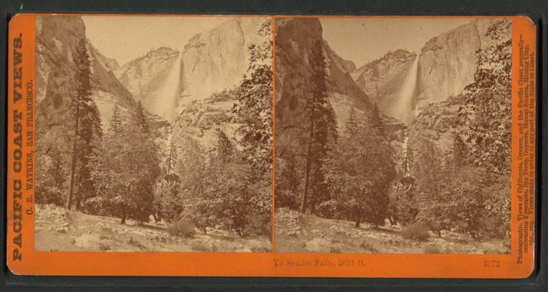 File:Yosemite Falls, 2634 ft, by Watkins, Carleton E., 1829-1916.png