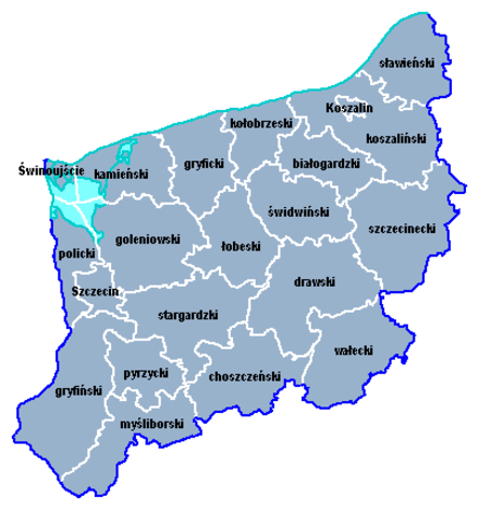 Regional division into counties (powiaty)