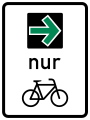 osmwiki:File:Zeichen 721 - Grünpfeilschild mit Beschränkung auf den Radverkehr, StVO 2020.svg