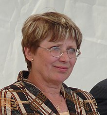 Zuzka Bebarová-Rujbrová, EP election campaign, Brno.jpg