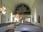 Kyrkorum i riktning mot orgelläktare