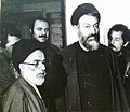 سید محسن هزاوه ای همدانی در کنار سید محمد حسین بهشتی