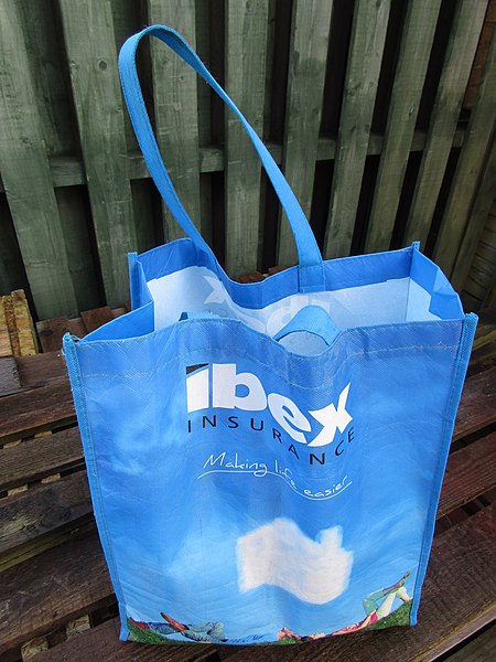 File:-2020-01-21 Ibex Insurance reusable shopping bag, Trimingham.JPG