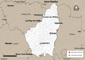 Carte des communes avec sites Seveso