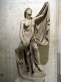 Statue de Léda avec le cygne.