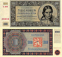 1945 Banknotes Of The Czechoslovak Koruna