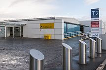 Terminal 2 building, situated next to the main terminal building