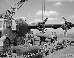 178 Squadron RAF Liberator being armed with mines.jpg