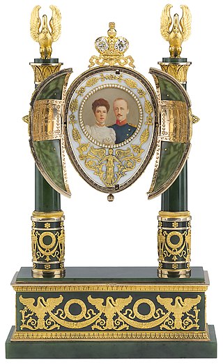 <span class="mw-page-title-main">Empire Nephrite (Fabergé egg)</span> 1902 Imperial Fabergé egg