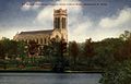 Postcard published 1907 by V.O. Hammon Publishing Company, Chicago, showing St. Mark's Episcopal Church (which later became a cathedral) seen from Loring Park in Minneapolis, Minnesota, United States