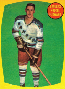 Ratelle's rookie trading card 1961 Topps Jean Ratelle.png