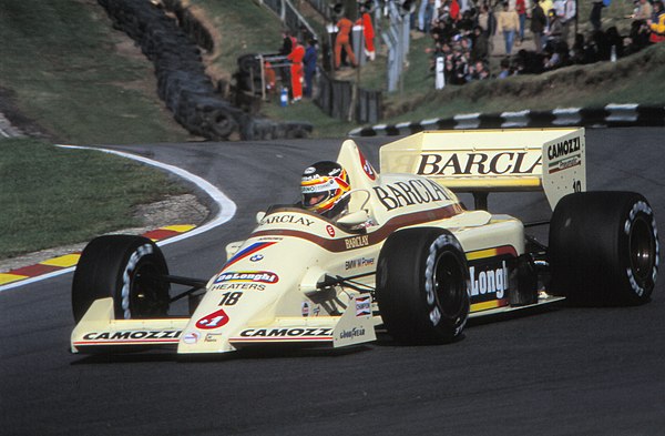Thierry Boutsen during practice for the 1985 European Grand Prix