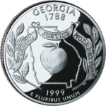 Reverse of the U.S. State Quarter for Georgia 1999 GA Proof.png