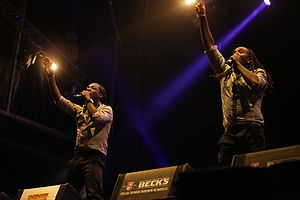 The Jamaican dancehall group T.O.K. were among several artists who refused to sign the Reggae Compassionate Act. 2013-08-23 Chiemsee Reggae Summer - T.O.K. et al. 4107.JPG