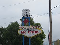 McCook welcome sign, inspired by the نشان خوشامد به لاس وگاس