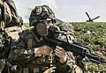 2581182 A German soldier serving with the Multinational Battle Group-East and KFOR on Orahovac Range in Kosovo 2016.jpg