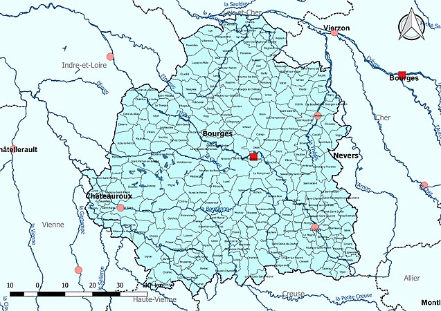 L'Indre est entièrement dans le bassin DCE Loire-Bretagne.