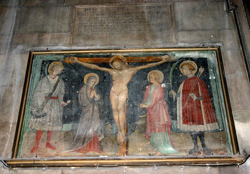 File:4382 - Milano, Duomo - Deambulatorio - An. sec. XV - Crocifisso con vergine e santi - Foto Giovanni Dall'Orto - 14-July-2007.jpg