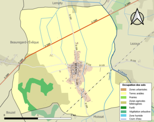 Kleurenkaart met landgebruik.