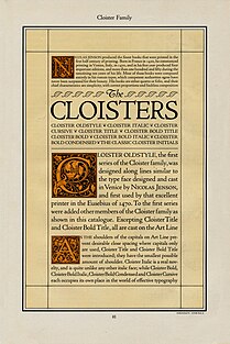 Cloister (typeface) Typeface