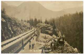 Albert Canyon Railway point in British Columbia,Canada