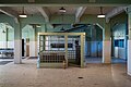 The kitchen adjacent to the dining hall at Alcatraz Federal Penitentiary.