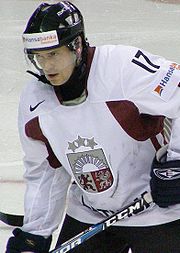 Aleksandrs Nizivijs recorded three goals and five assists, finishing second in team scoring. Aleksandrs Nizivijs 2008.jpg