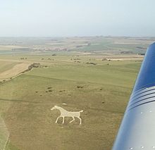 Aerial photo of the Alton Barnes white horse