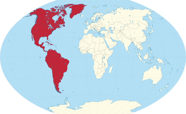 Positzione de s'Amèrica in su mundu