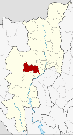 Map of Chiang Mai, Thailand, with Mae Wang
