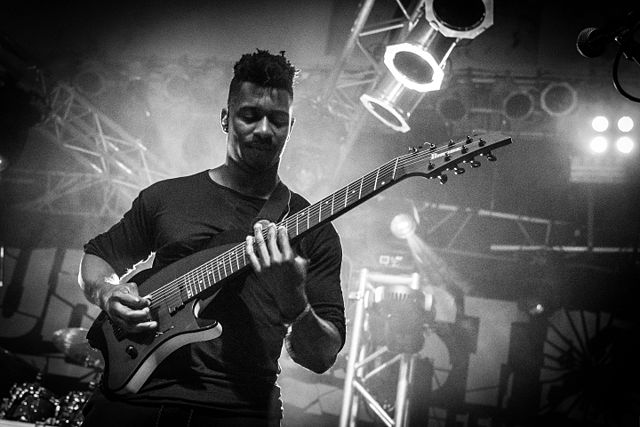 Tosin Abasi performing at the Euroblast Festival in Cologne, 2016