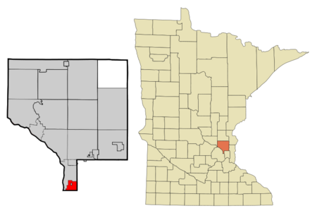 Anoka Cnty Minnesota Incorporated and Unincorporated areas ColumbiaHeights Highlighted copy.png