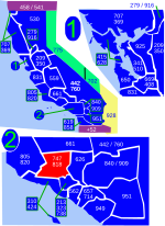 Vignette pour Indicatifs régionaux 747 et 818